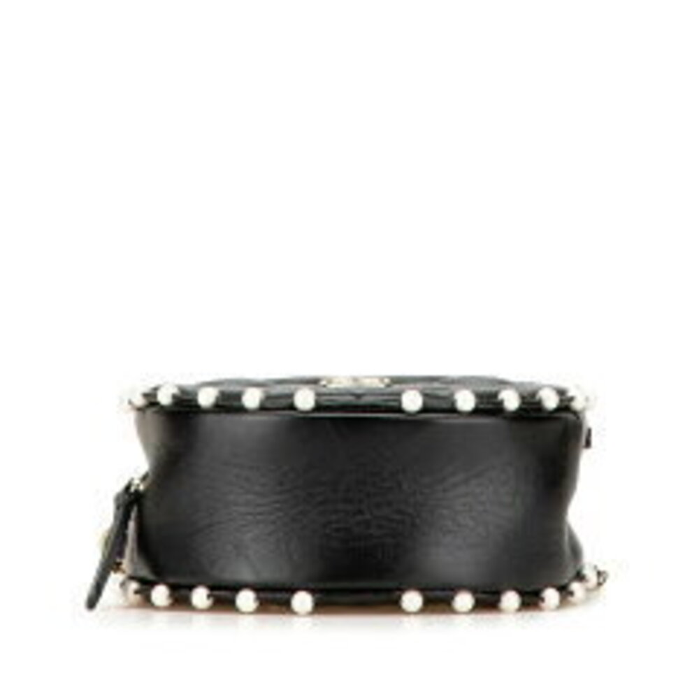 Chanel Matelasse Coco Mark Chain Shoulder Bag Black Lambskin Faux Pearls - Picture 3 of 10